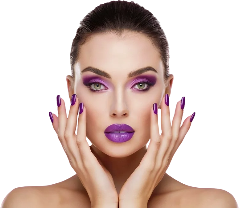 model woman purple nails